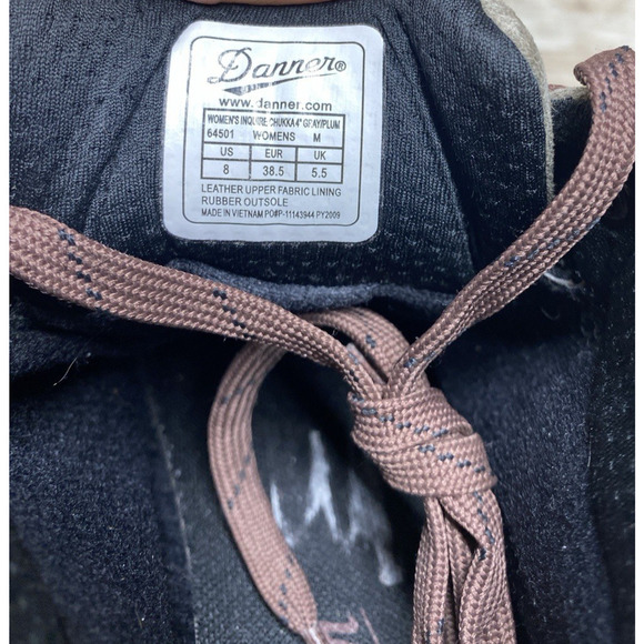 Danner Boots Womens 8 Grey Vibram Sole Danner Dry Mega Grip Hiking Camping - Picture 8 of 14